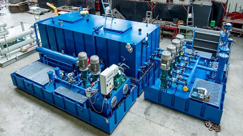 Versorgungsanlage mit Behälter- und Pumpenmodul